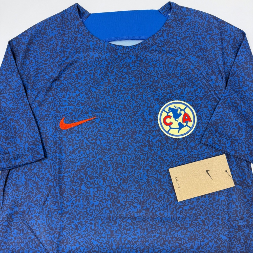 Nike Club America Mens Small Dri-FIT Soccer Training Jersey Pixel DX3606-409 NEW